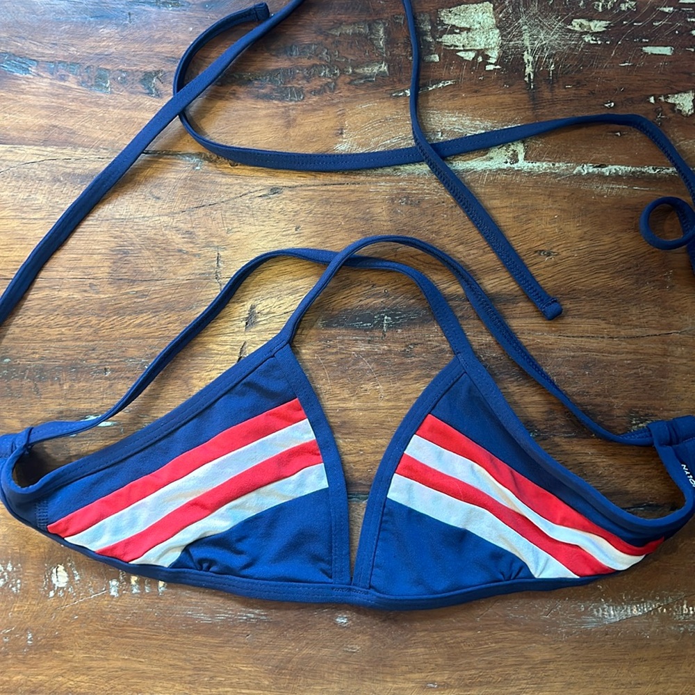 Jolyn. Size M red white and blue Collin swim suit top
